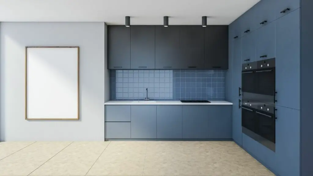 Dark Slate Blue Kitchen Cabinets