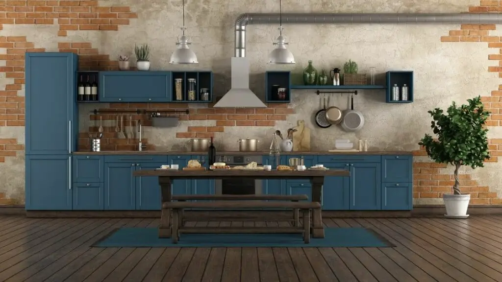 Fusion Midnight Blue Kitchen Cabinets