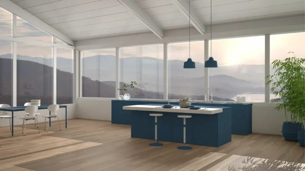 Grey Blue Kitchen Cabinets