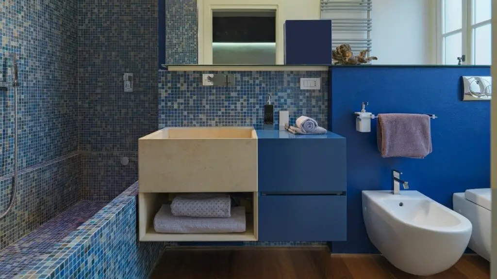 Navy Blue Bathroom Vanity