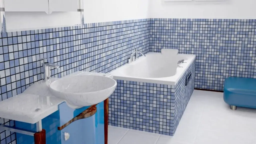 Pale Blue Bathroom Vanity