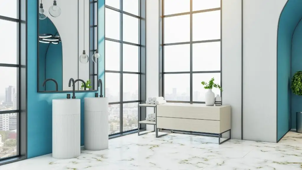 Teal Blue Bathroom Vanity