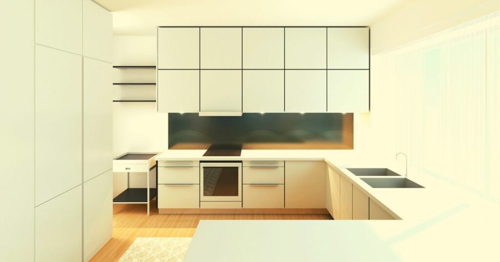 Timeless elegance White countertops and cabinets
