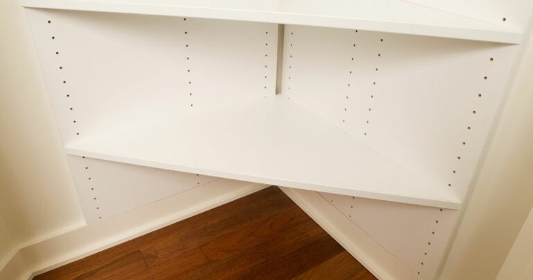 How to put shelves in a corner without ruining your walls