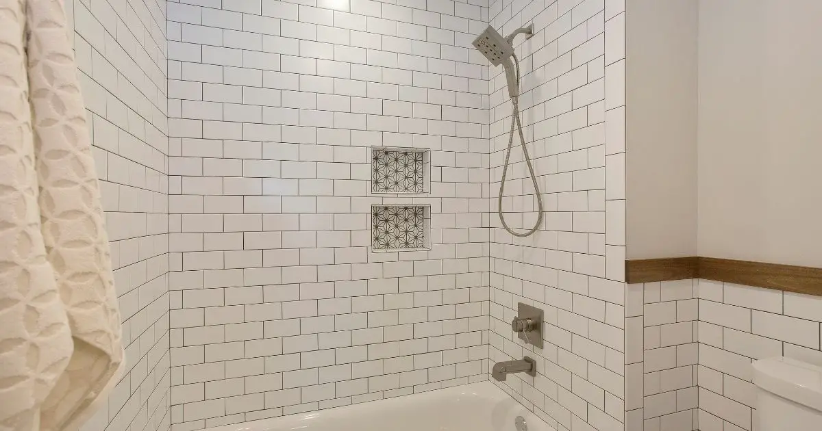 Subway tile is a clean and simple look that makes a shower feel bigger