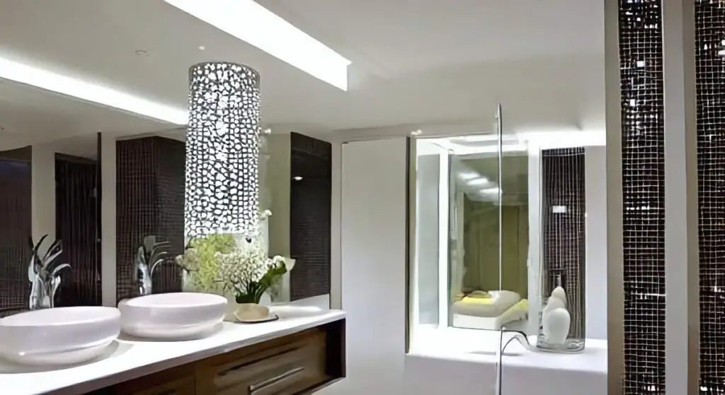 Modern Spa Like Bathroom on a Budget