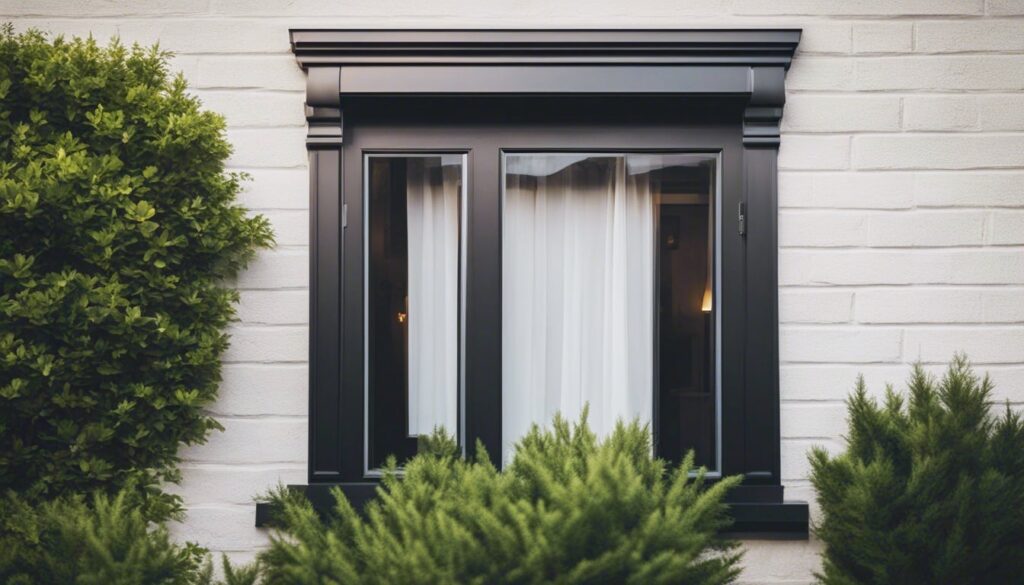 A black vinyl window with a stunning curb appeal