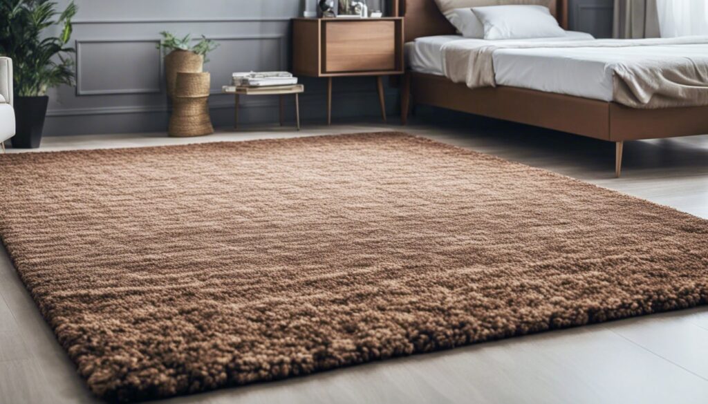 Rug in mans bedroom
