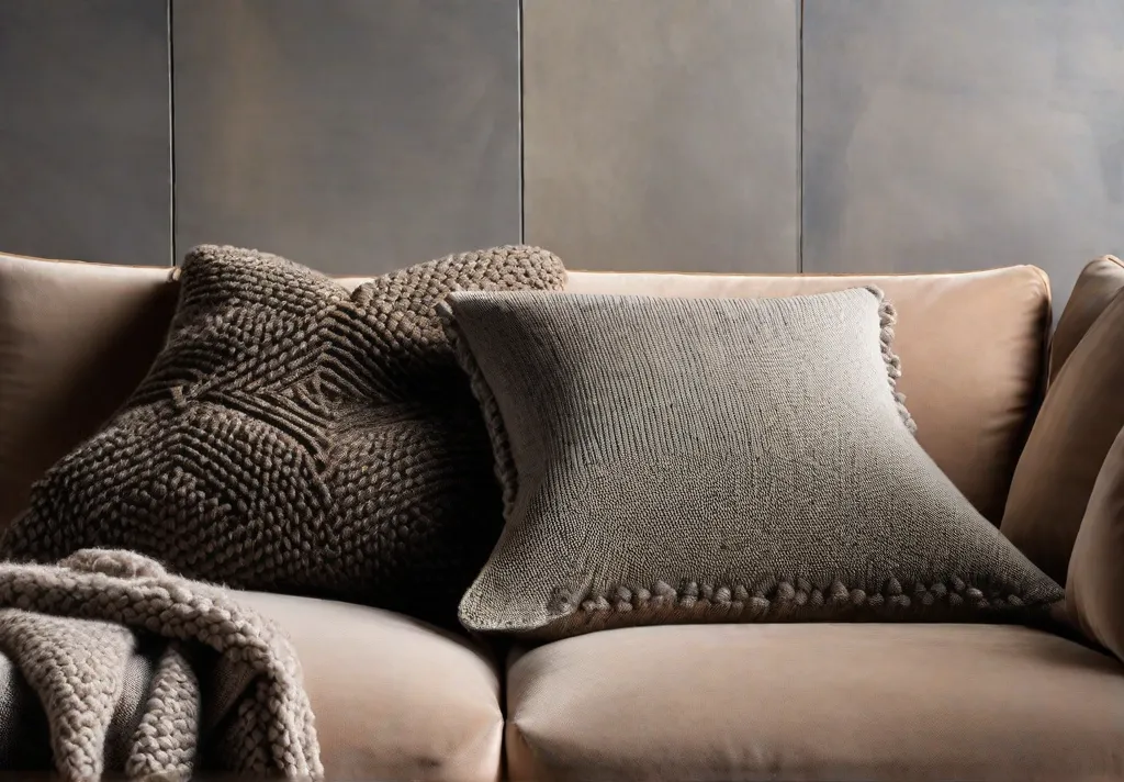 A detailed image focusing on textural elements in the room a closeup