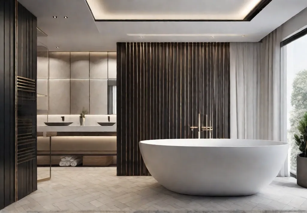 A sleek tiled shower floor