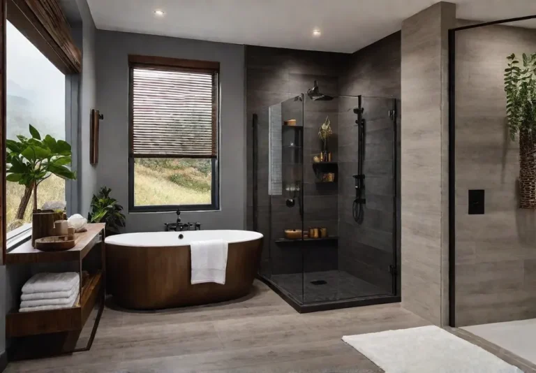 Cozy bathroom remodel on a budget with earthy tones and natural texturesfeat