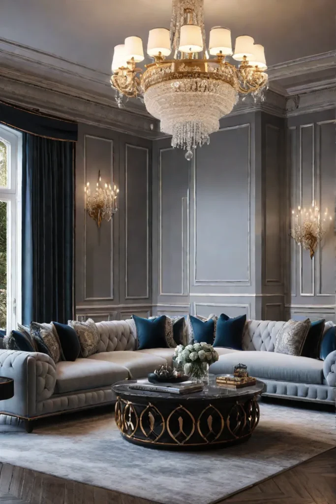 Luxurious and opulent living room